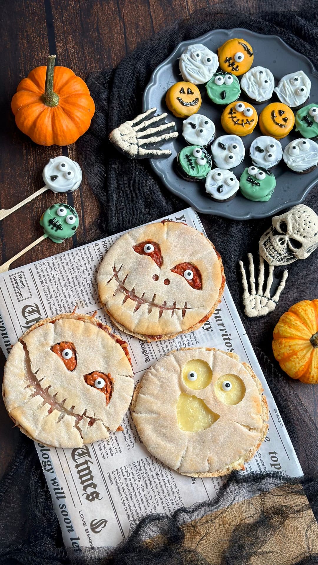 Glutenfreies Halloween Buffet mit Cookies & Pitas