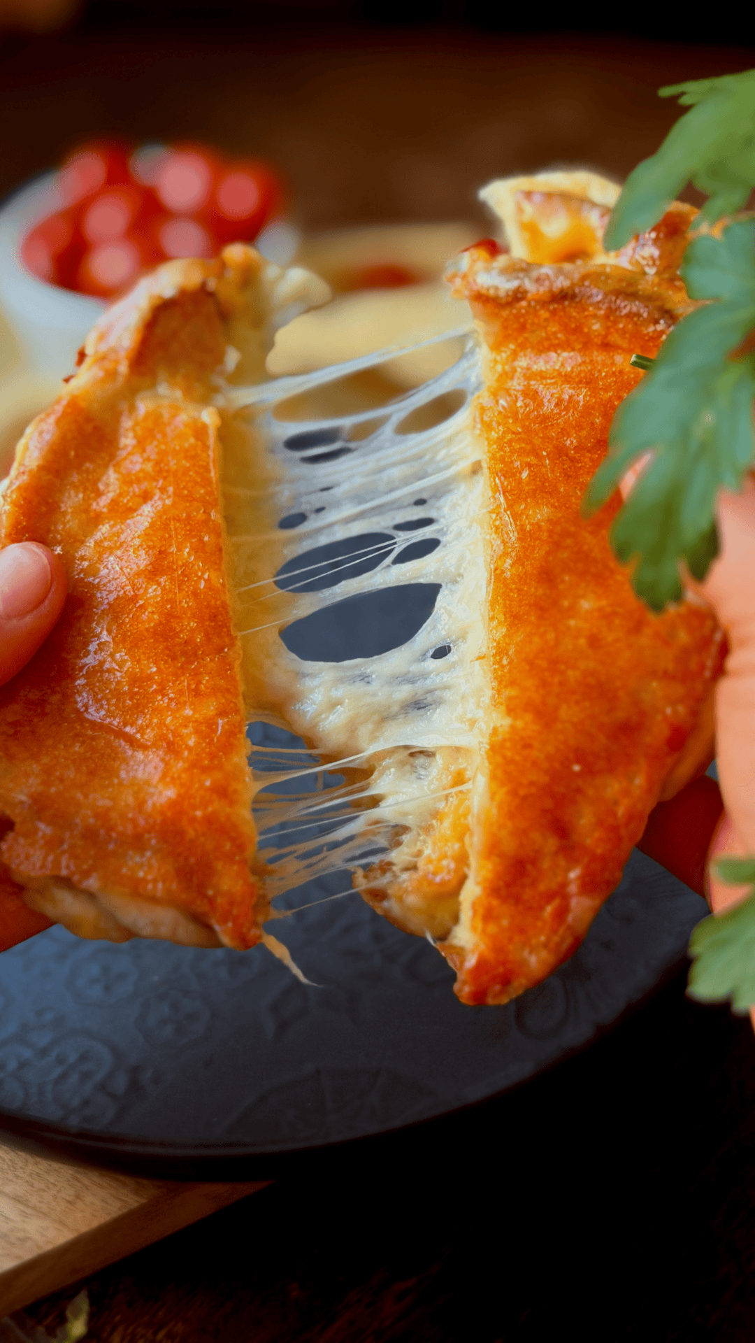 Glutenfreies Grilled Cheese Sandwich mit Käsefäden