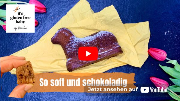 Glutenfreies Schoko-Osterlämmchen – extra soft und saftig Glutenfreies Schoko-Osterlämmchen Rezept weich saftig einfach backen zu Ostern